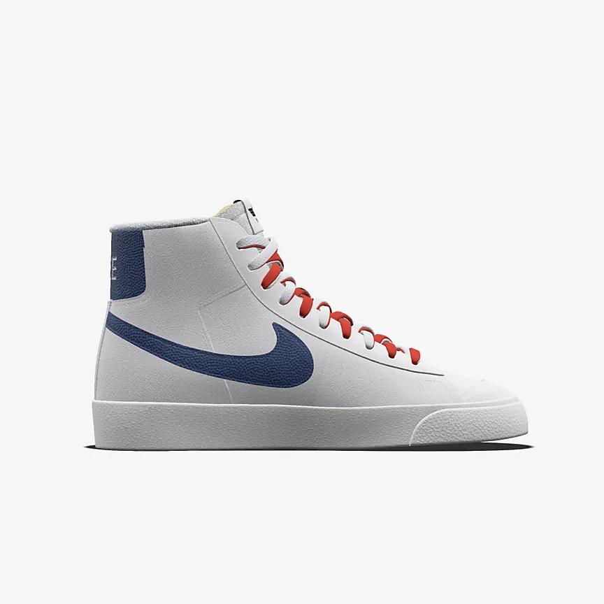 Giày Nike Blazer Mid '77 Unlocked By You Nam Trắng Xanh